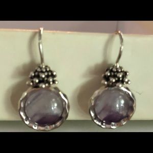 Michael Dawkins Sterling Amethyst Earrings
